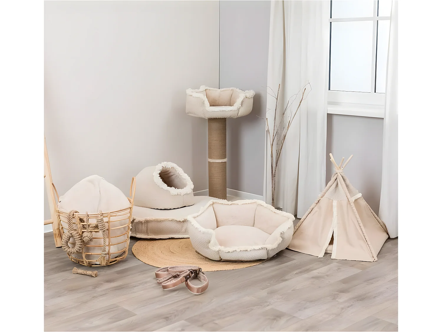 Kratzbaum Boho 83 cm Beige