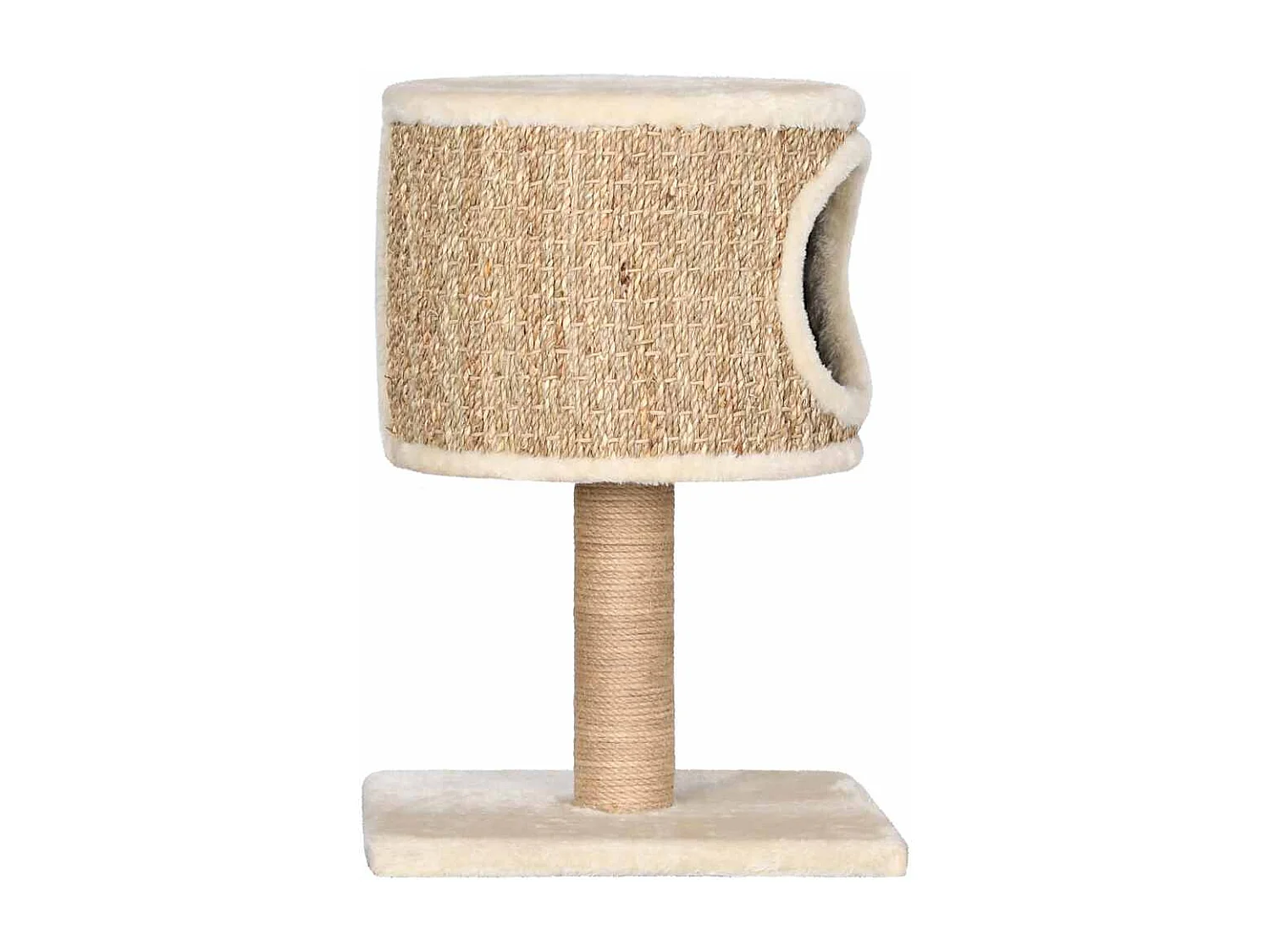 Árvore p/ gatos c/ ninho e poste arranhador 52 cm erva marinha
