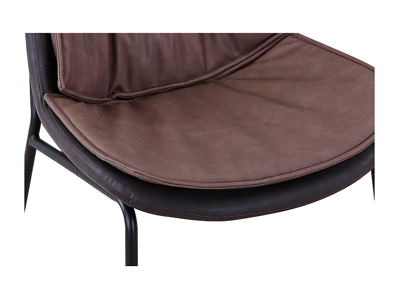 Chaise Design "Brady" 84cm Marron Clair & Foncé