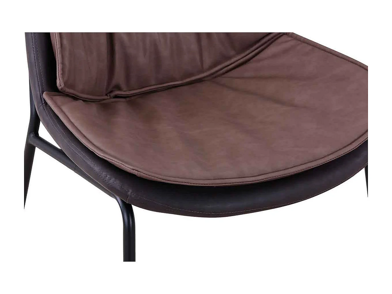 Chaise Design "Brady" 84cm Marron Clair & Foncé