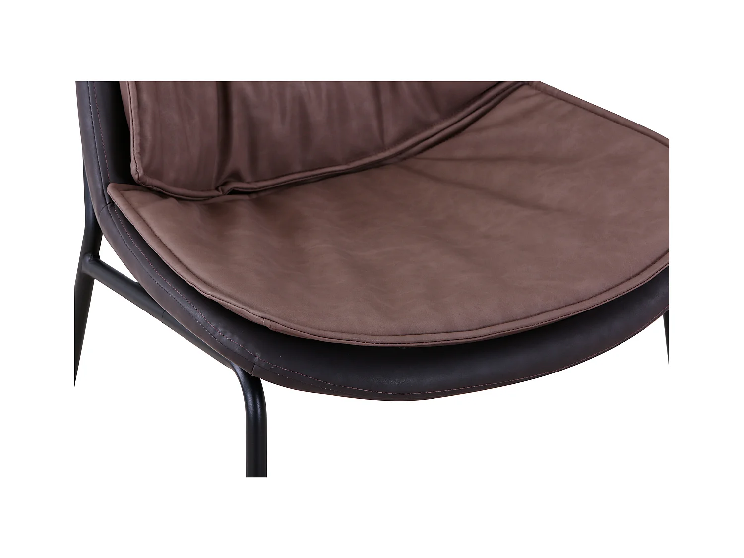 Chaise Design "Brady" 84cm Marron Clair & Foncé