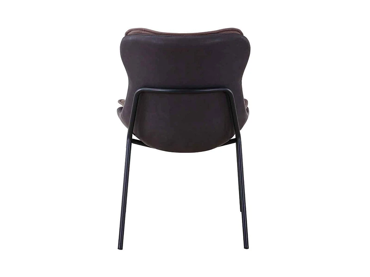 Chaise Design "Brady" 84cm Marron Clair & Foncé
