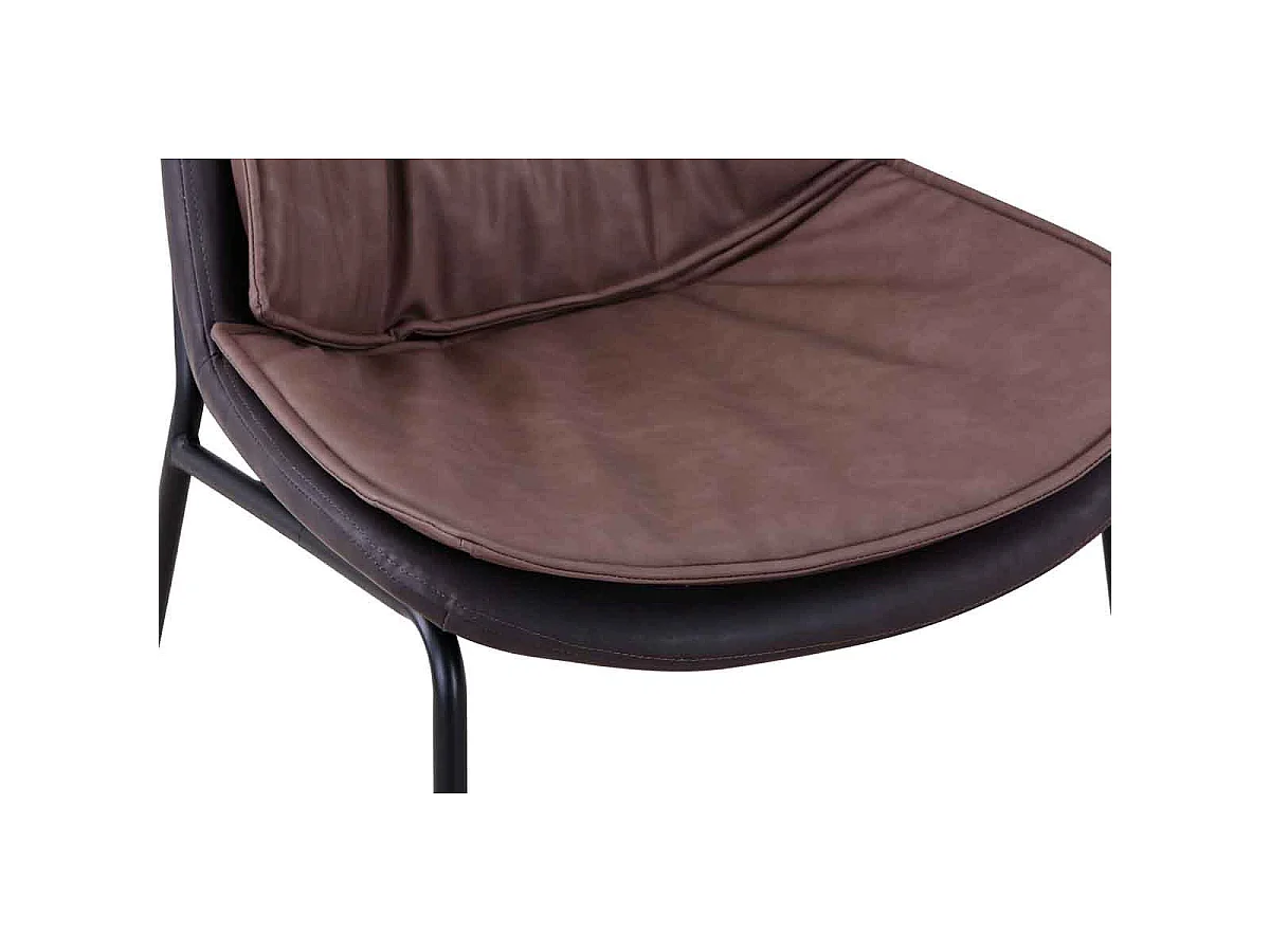 Chaise Design "Brady" 84cm Marron Clair & Foncé