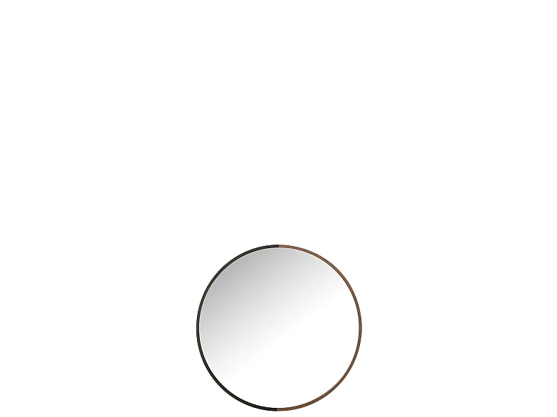 Miroir Mural Rond "Alicia" 40cm Noir