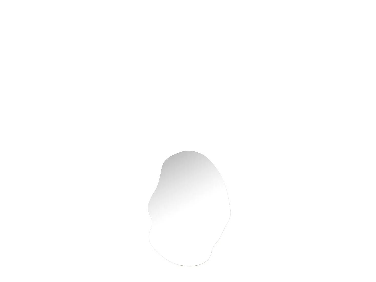 Miroir Mural Design "Oly" 50cm Argent