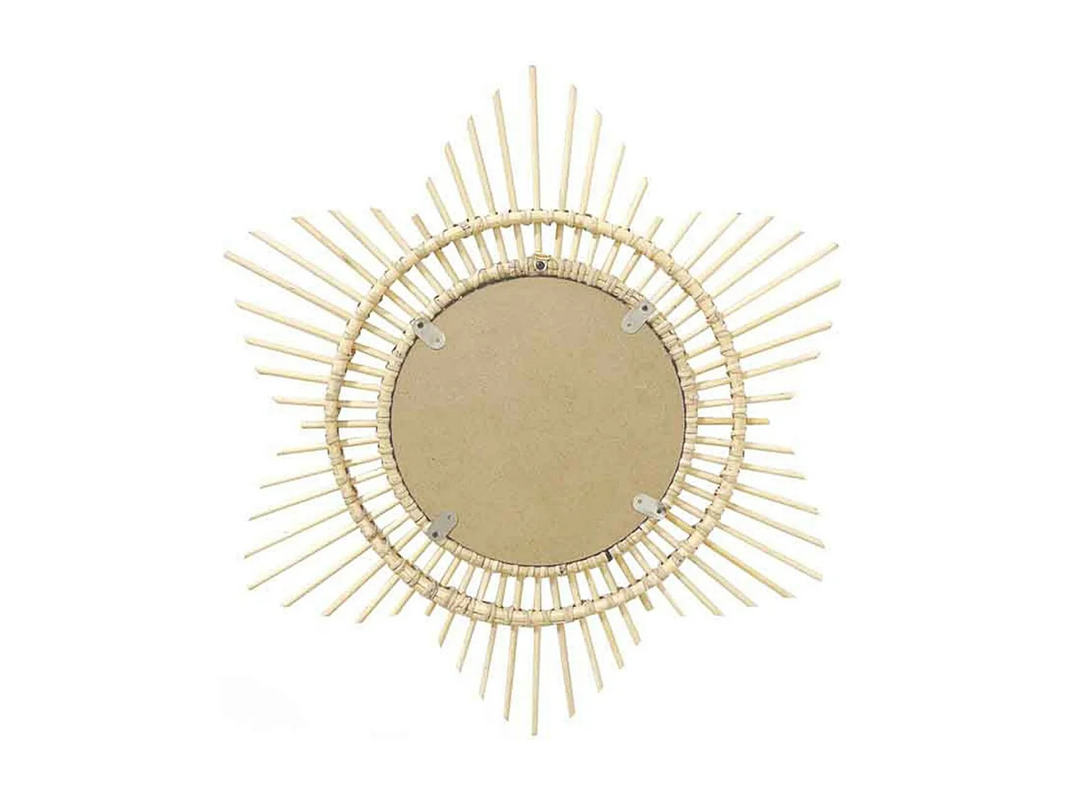 Miroir Mural Design en Rotin "Aina" 70cm Naturel