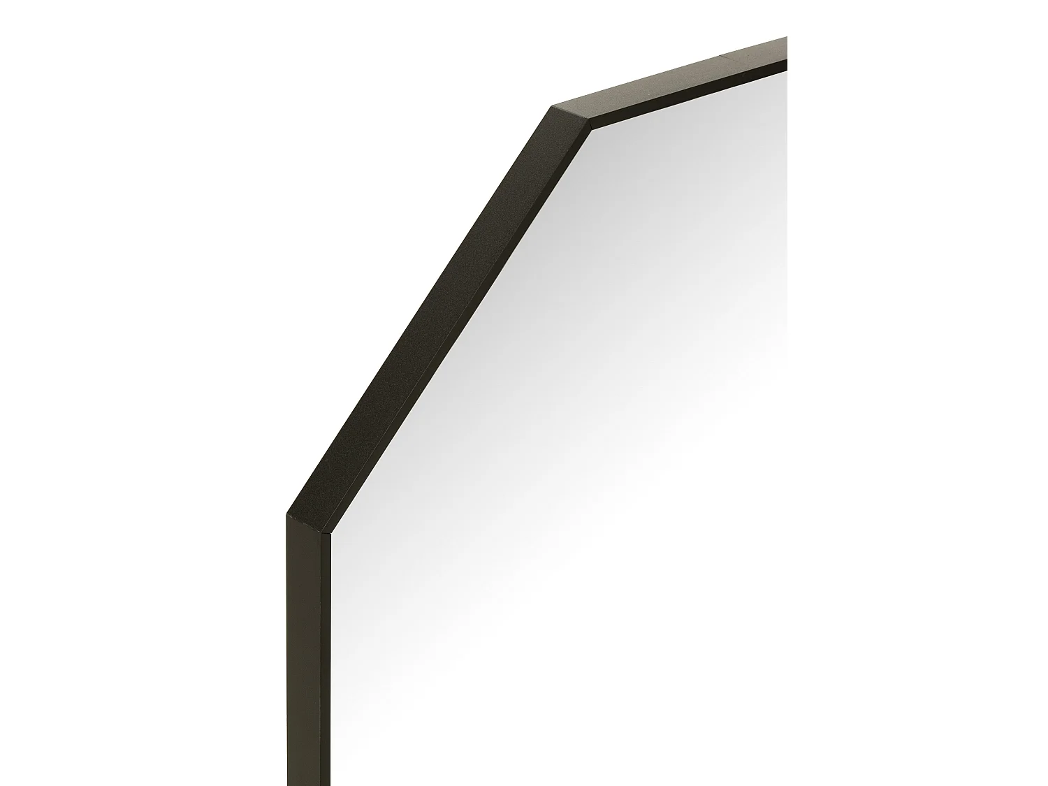 Miroir Mural Déco "Octogone" 65cm Noir