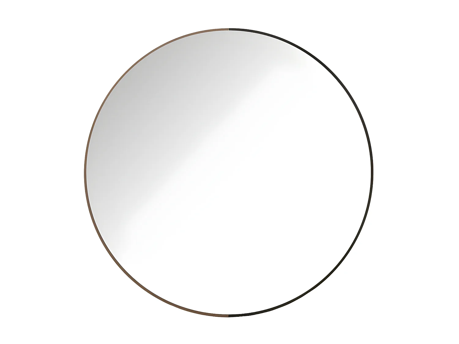 Miroir Mural Rond "Alicia" 90cm Noir