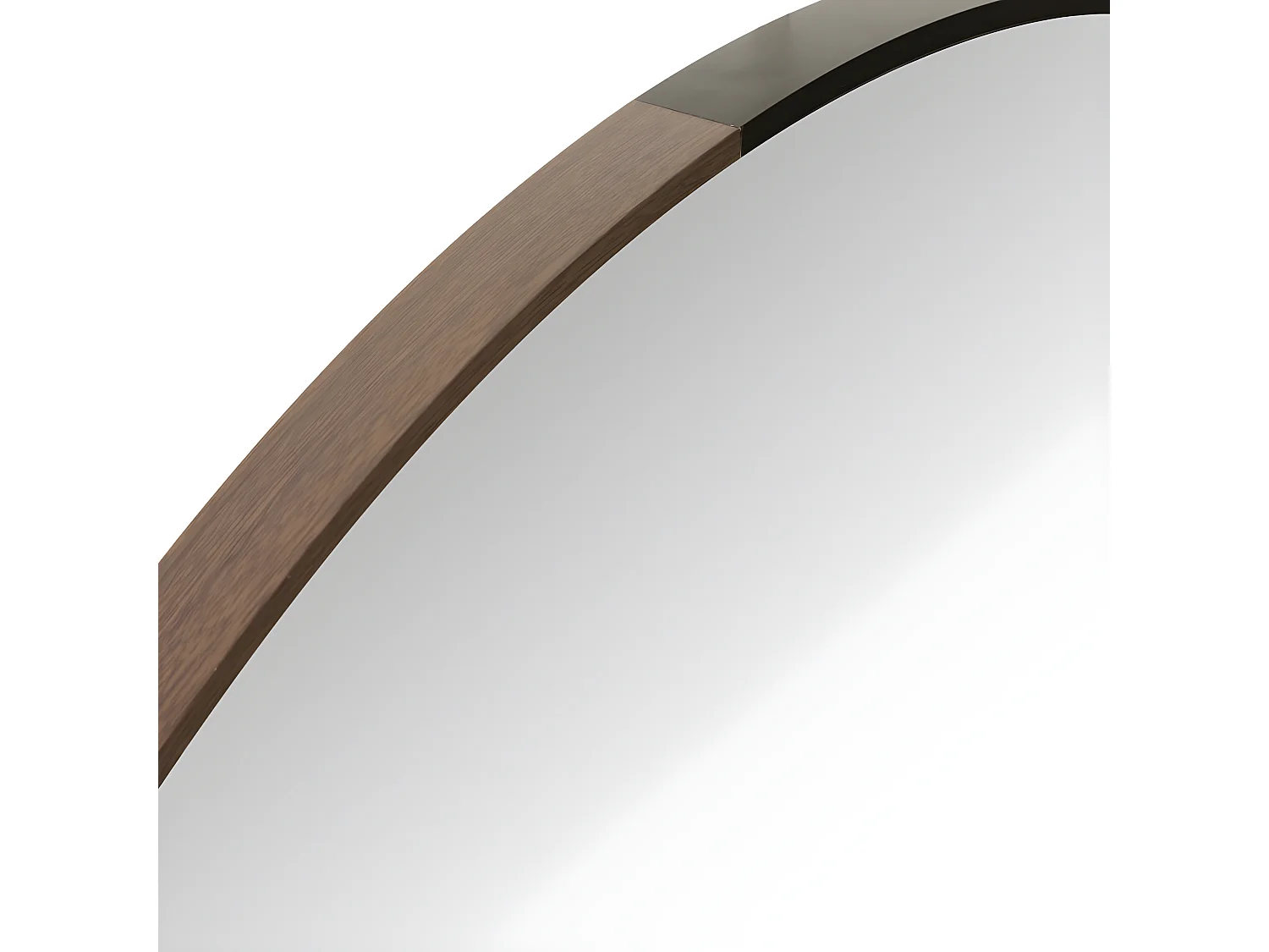 Miroir Mural Rond "Alicia" 90cm Noir