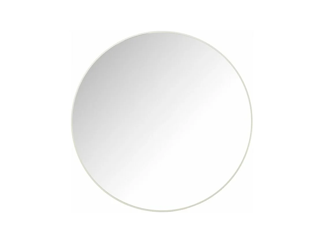 Miroir Mural Rond "Alicia" 90cm Blanc