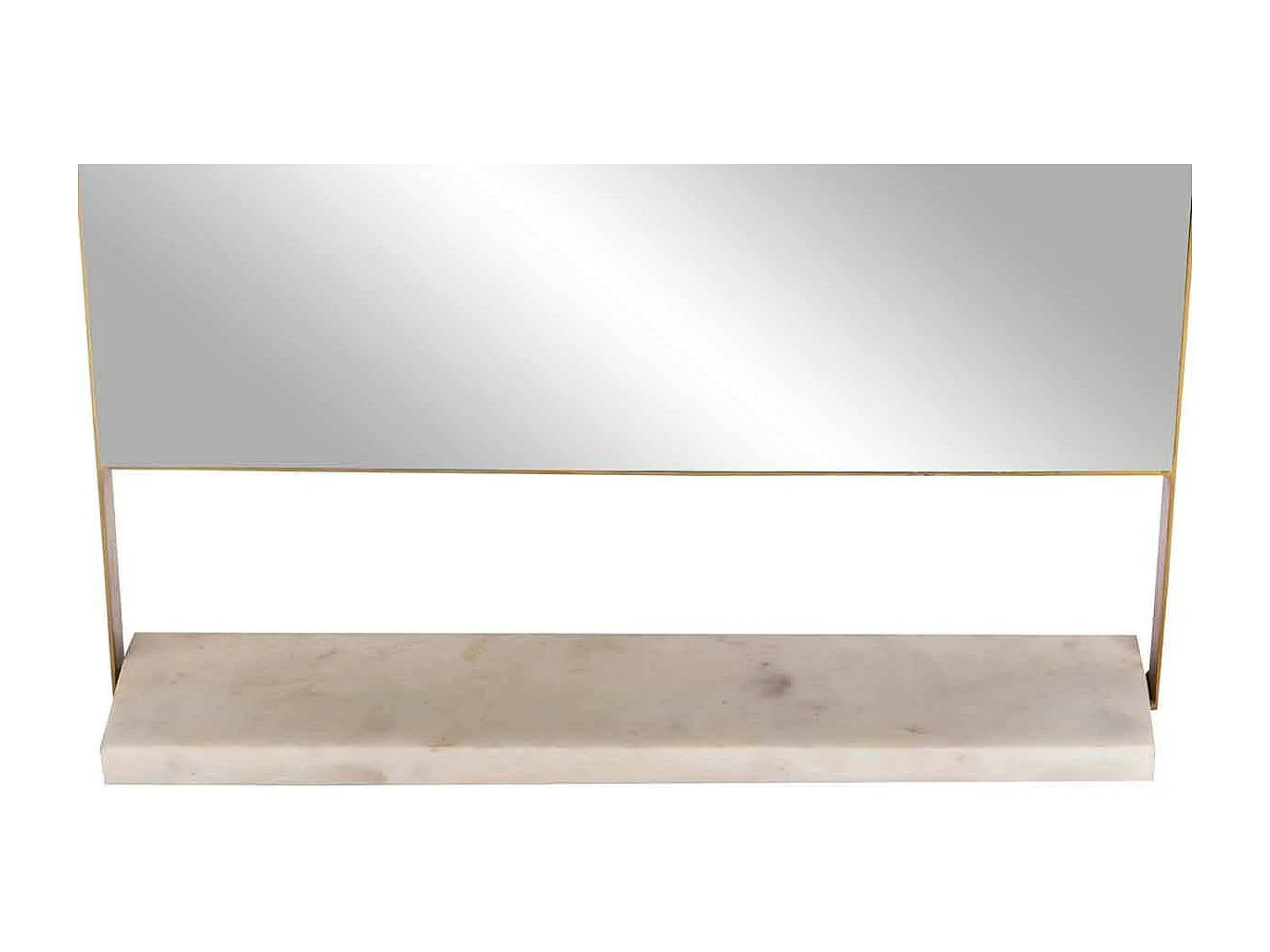 Miroir Mural & Étagère Design "Doha" 69cm Blanc
