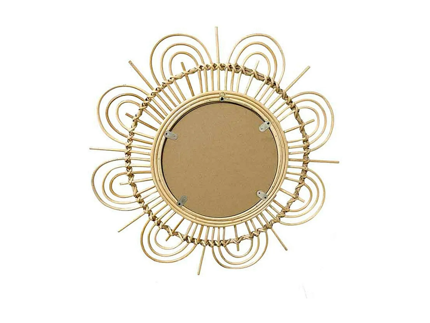 Miroir Mural Design en Rotin "Aina" 51cm Naturel