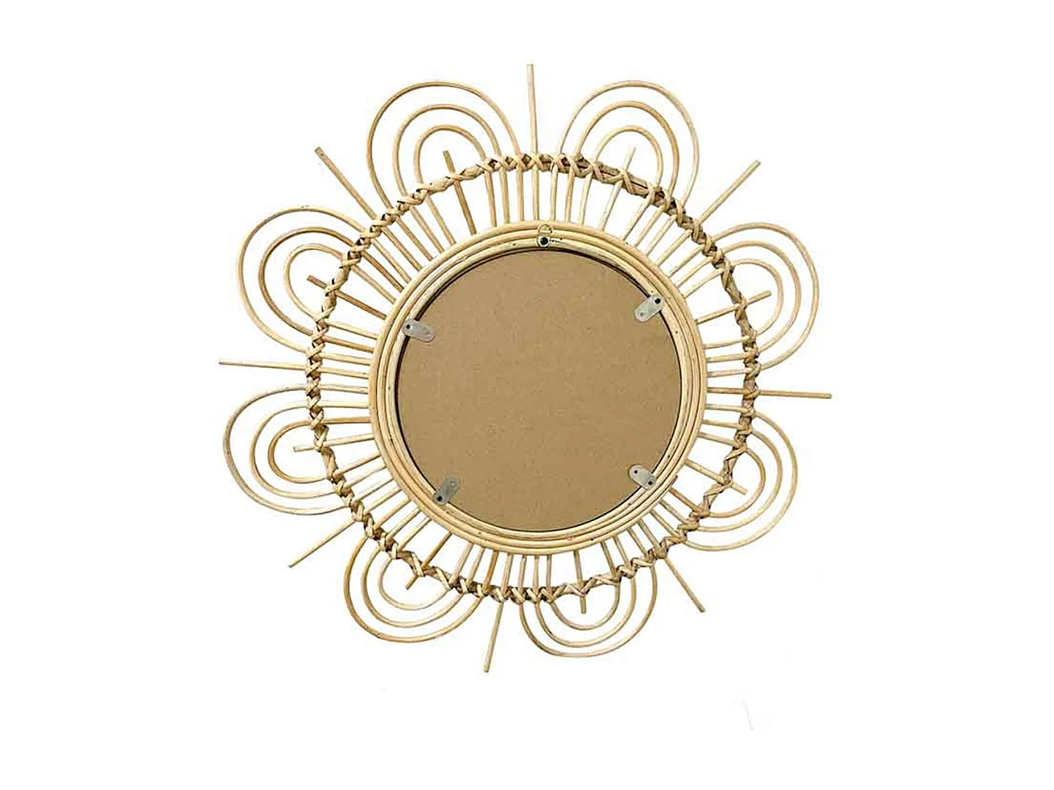 Miroir Mural Design en Rotin "Aina" 51cm Naturel