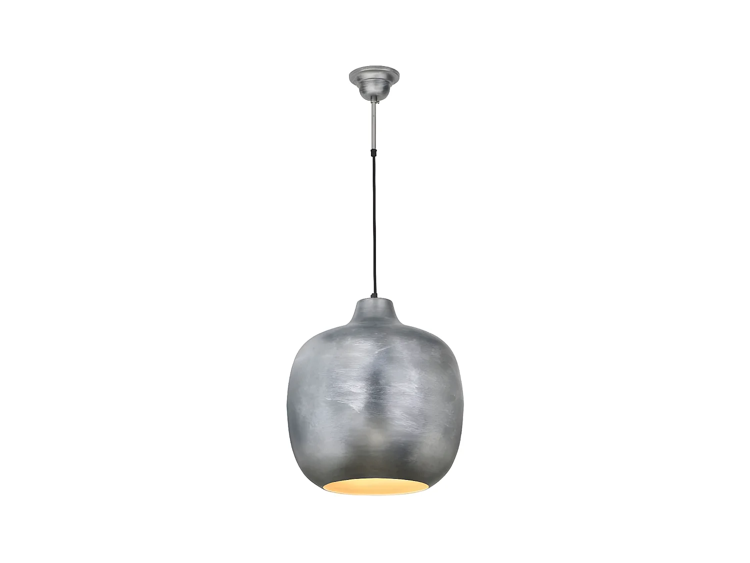 Lampe Suspension Vintage "Salyer" 43cm Argent