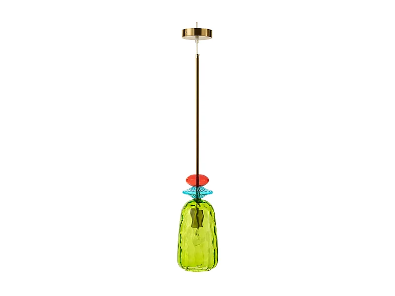 Lampe Suspension en Verre "Laurence" 160cm Vert