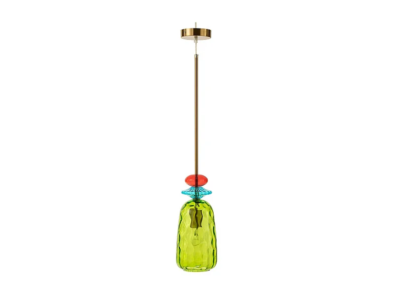 Lampe Suspension en Verre "Laurence" 160cm Vert