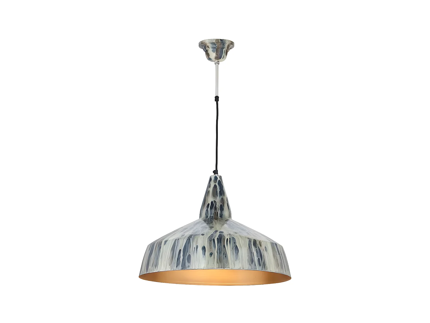 Lampe Suspension Vintage "Harlow" 49cm Crème
