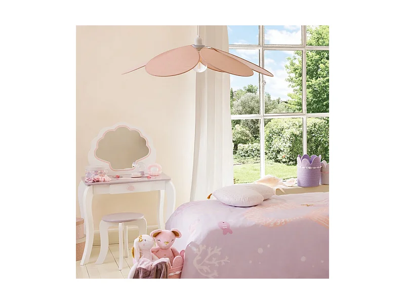 Stoff- und Metallblütenhängung Diam 64 cm