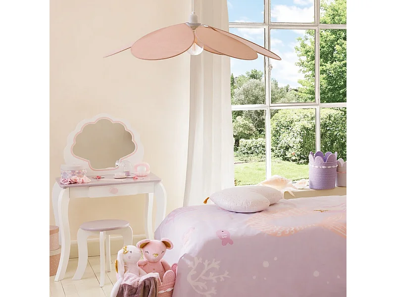 Lampe Suspension Enfant "Pétale" 64cm Rose
