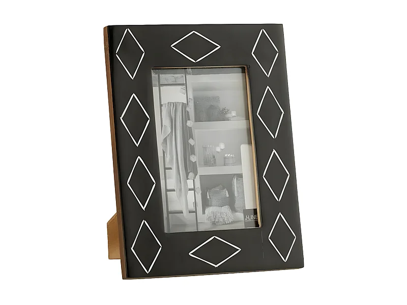 Cadre Photo Déco "Motif" 10x15cm Noir & Blanc
