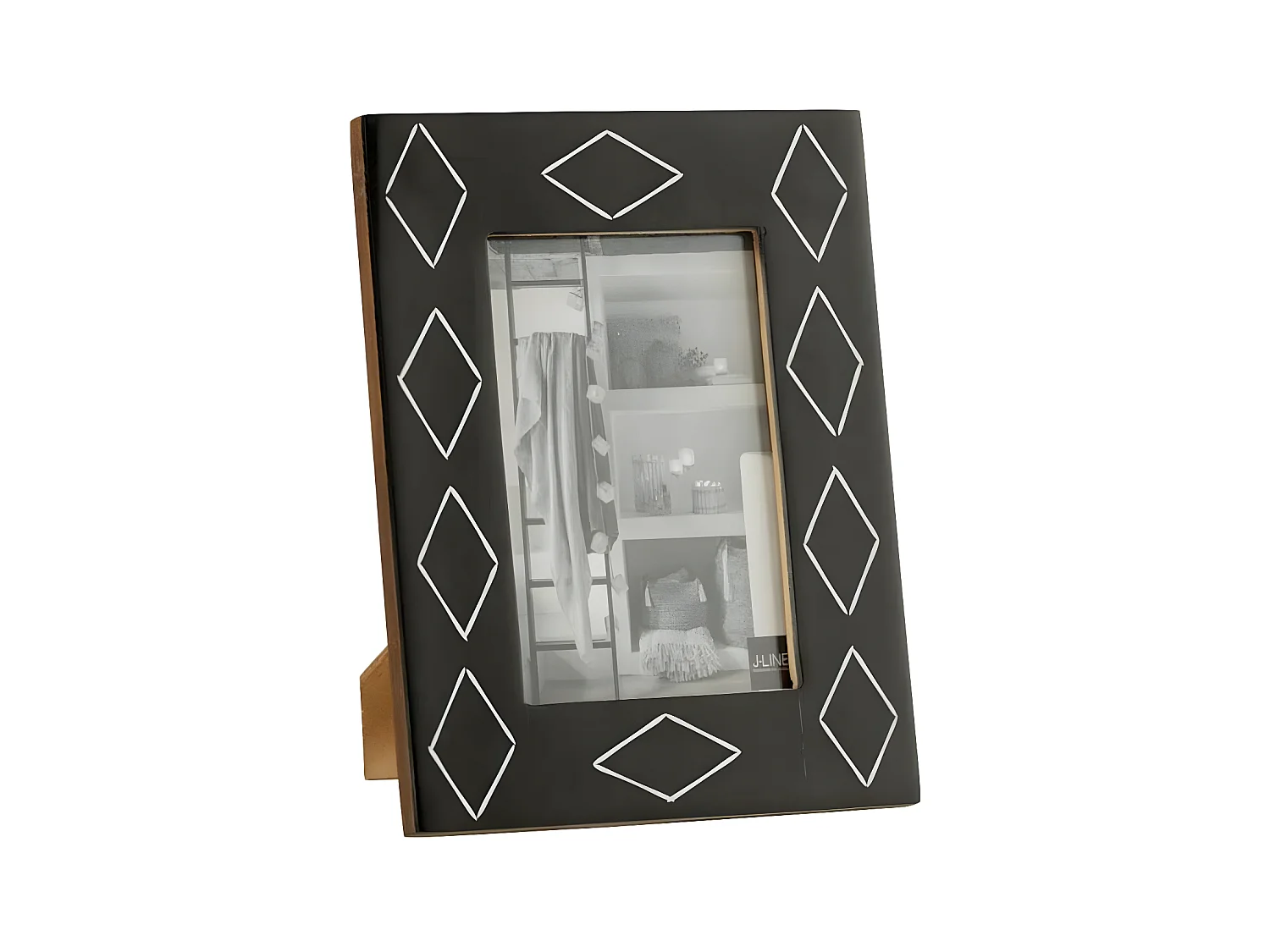 Cadre Photo Déco "Motif" 10x15cm Noir & Blanc