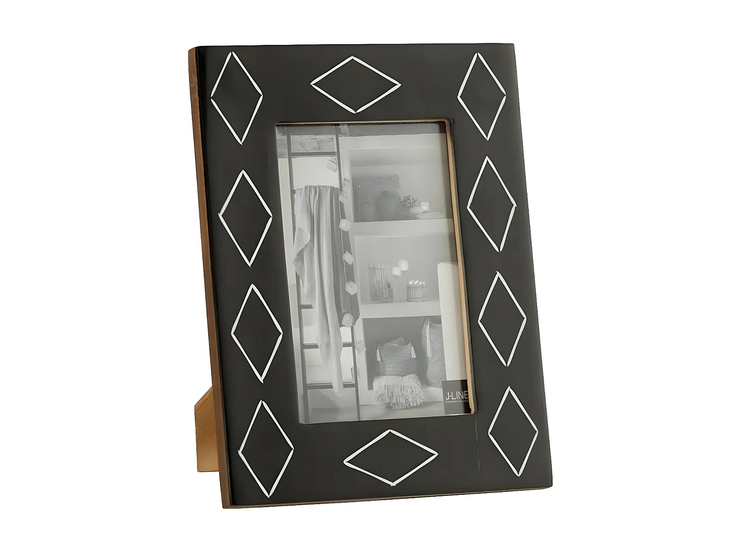 Cadre Photo Déco "Motif" 10x15cm Noir & Blanc