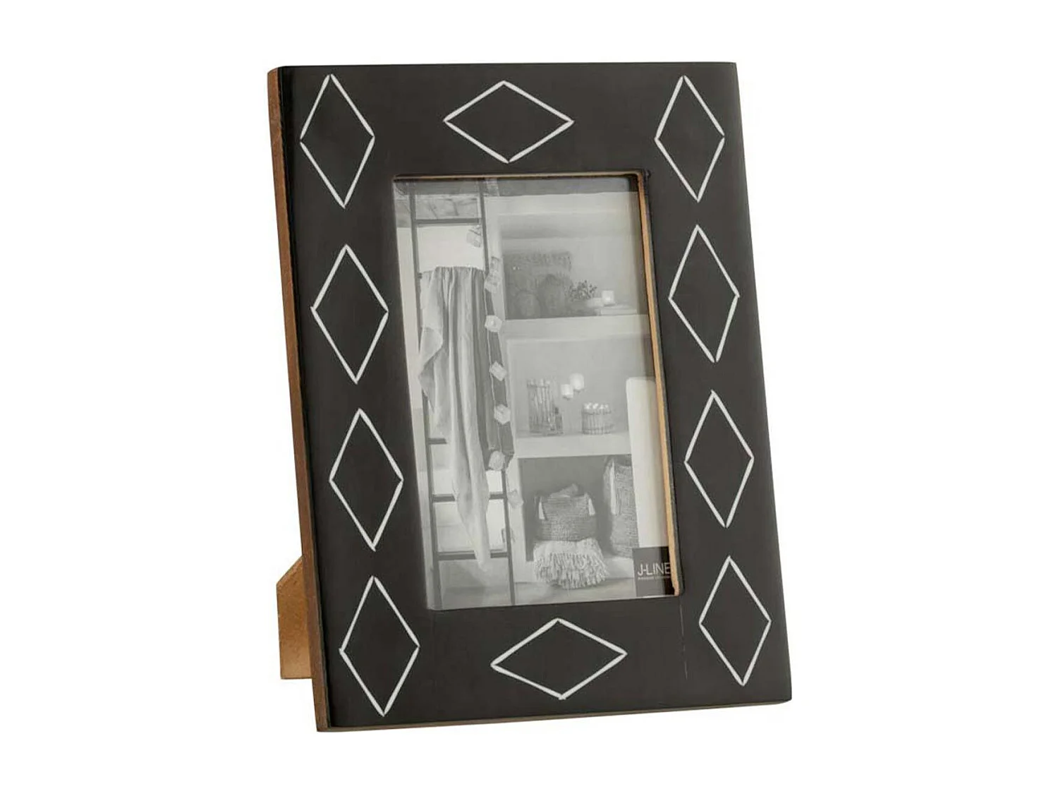 Cadre Photo Déco "Motif" 10x15cm Noir & Blanc