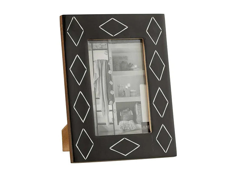 Cadre Photo Déco "Motif" 10x15cm Noir & Blanc
