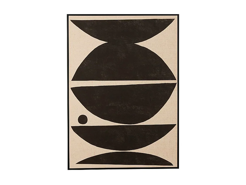 Cadre Photo Déco "Formes Ethniques" 103x143cm Marron & Noir