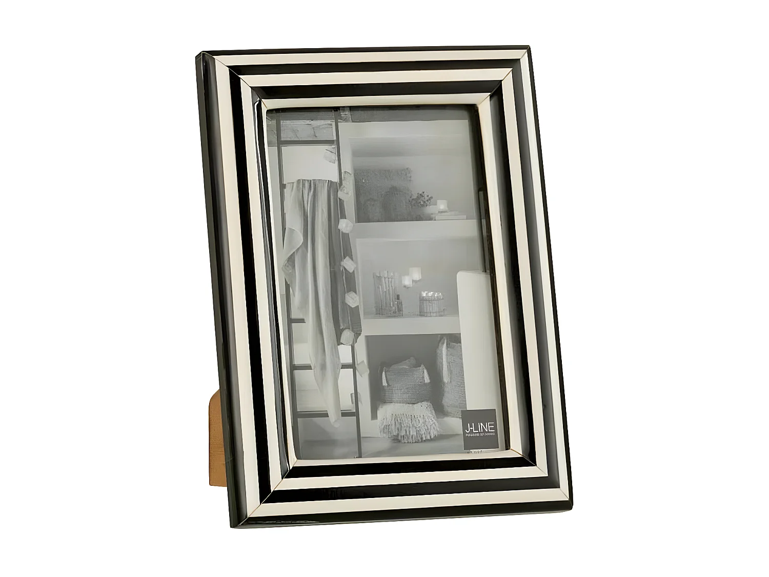 Cadre Photo Déco "Lignes" 10x15cm Noir & Blanc