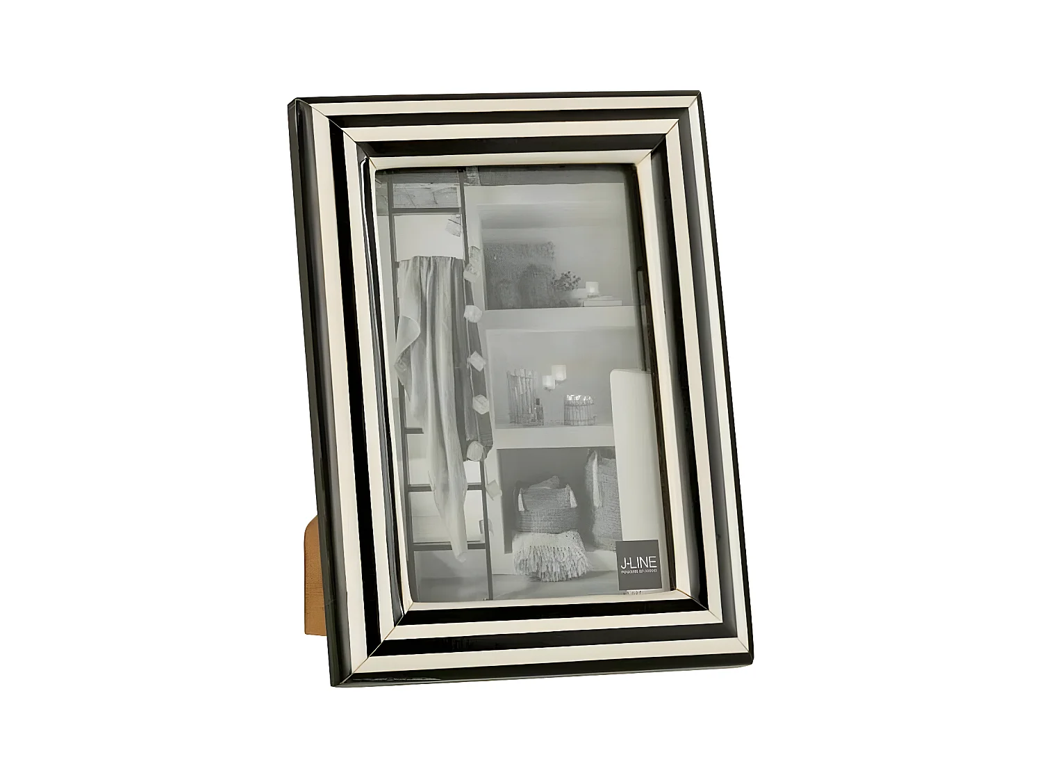 Cadre Photo Déco "Lignes" 10x15cm Noir & Blanc