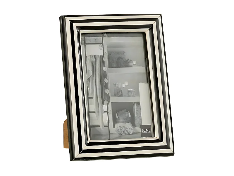 Cadre Photo Déco "Lignes" 10x15cm Noir & Blanc