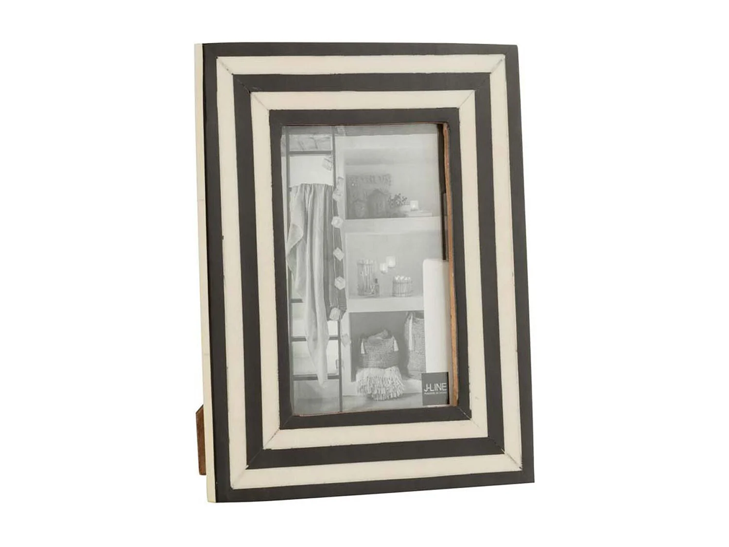 Cadre Photo Déco "Lignes" 17x22cm Noir & Blanc