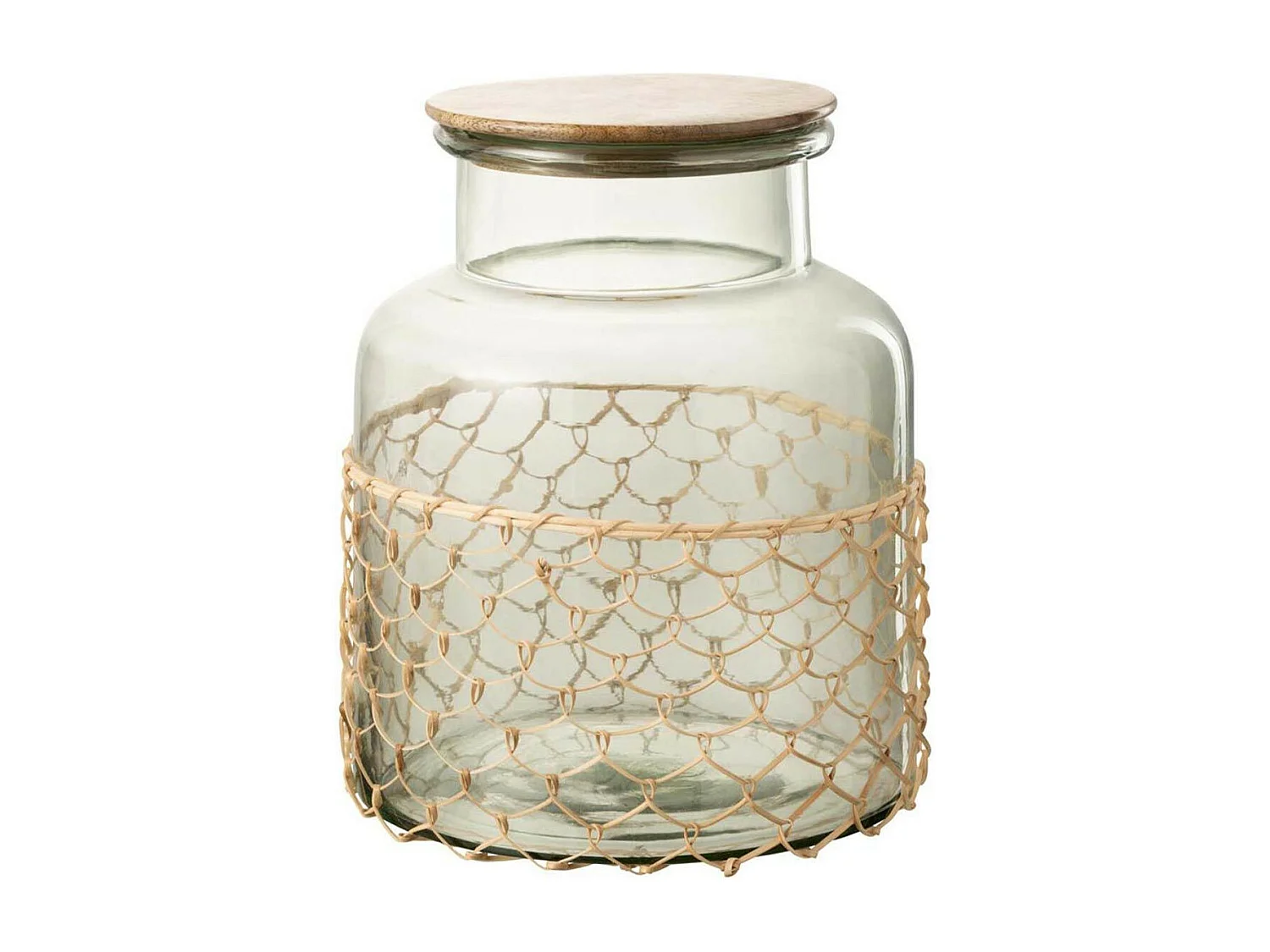 Bocal de Conservation "Tricot" 28cm Transparent & Naturel