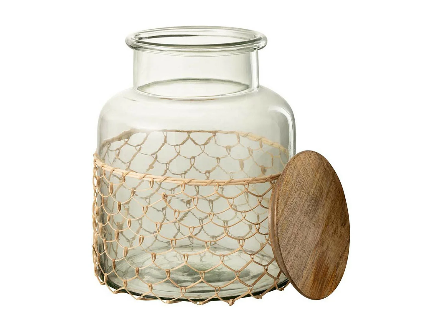 Bocal de Conservation "Tricot" 28cm Transparent & Naturel