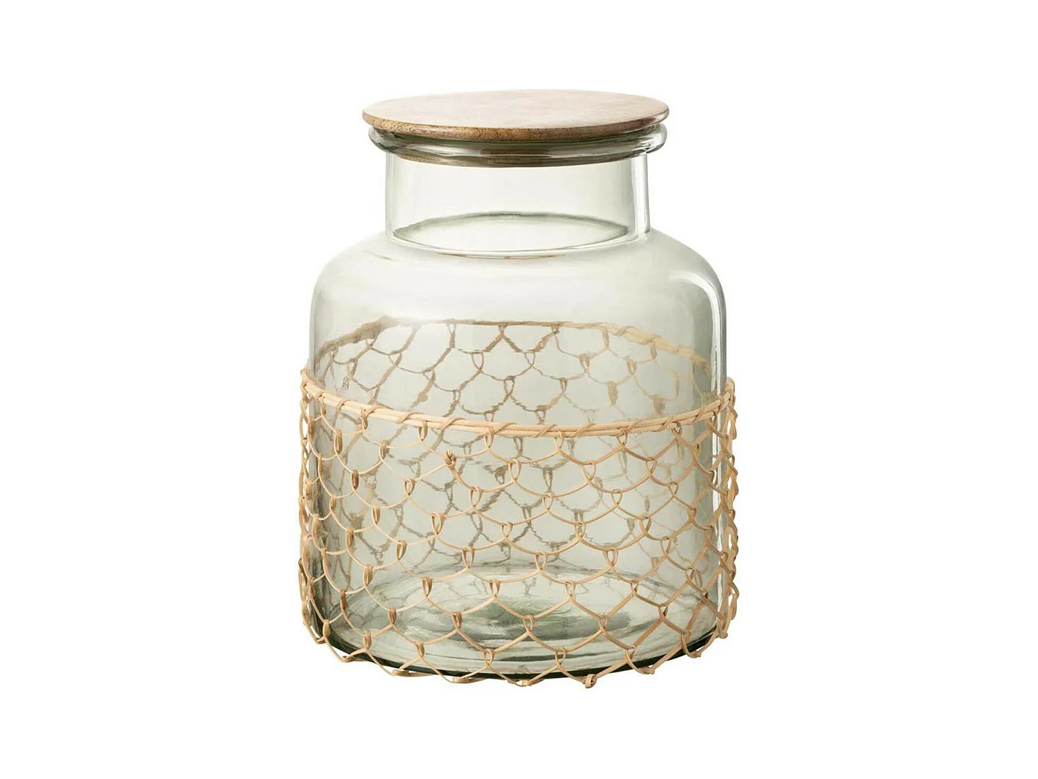 Bocal de Conservation "Tricot" 28cm Transparent & Naturel