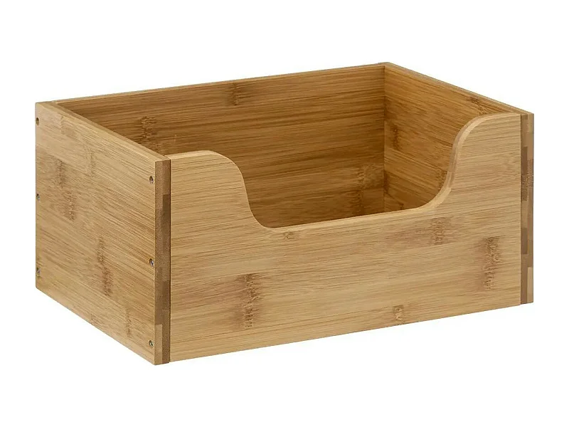 Panier de Rangement Empilable "Bambou" 31cm Beige