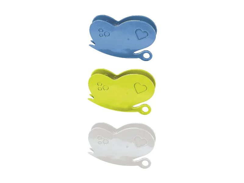 Lot de 3 Pinces Conservation "Papillon" 6cm Multicolore