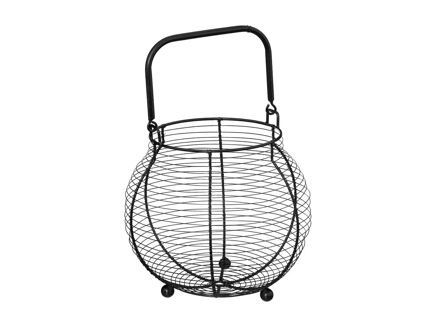 Panier de Rangement 55 Œufs "Métal" 23cm Noir