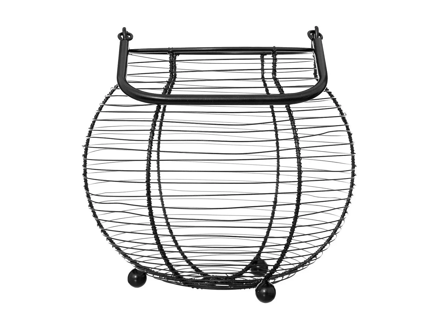 Panier de Rangement 55 Œufs "Métal" 23cm Noir
