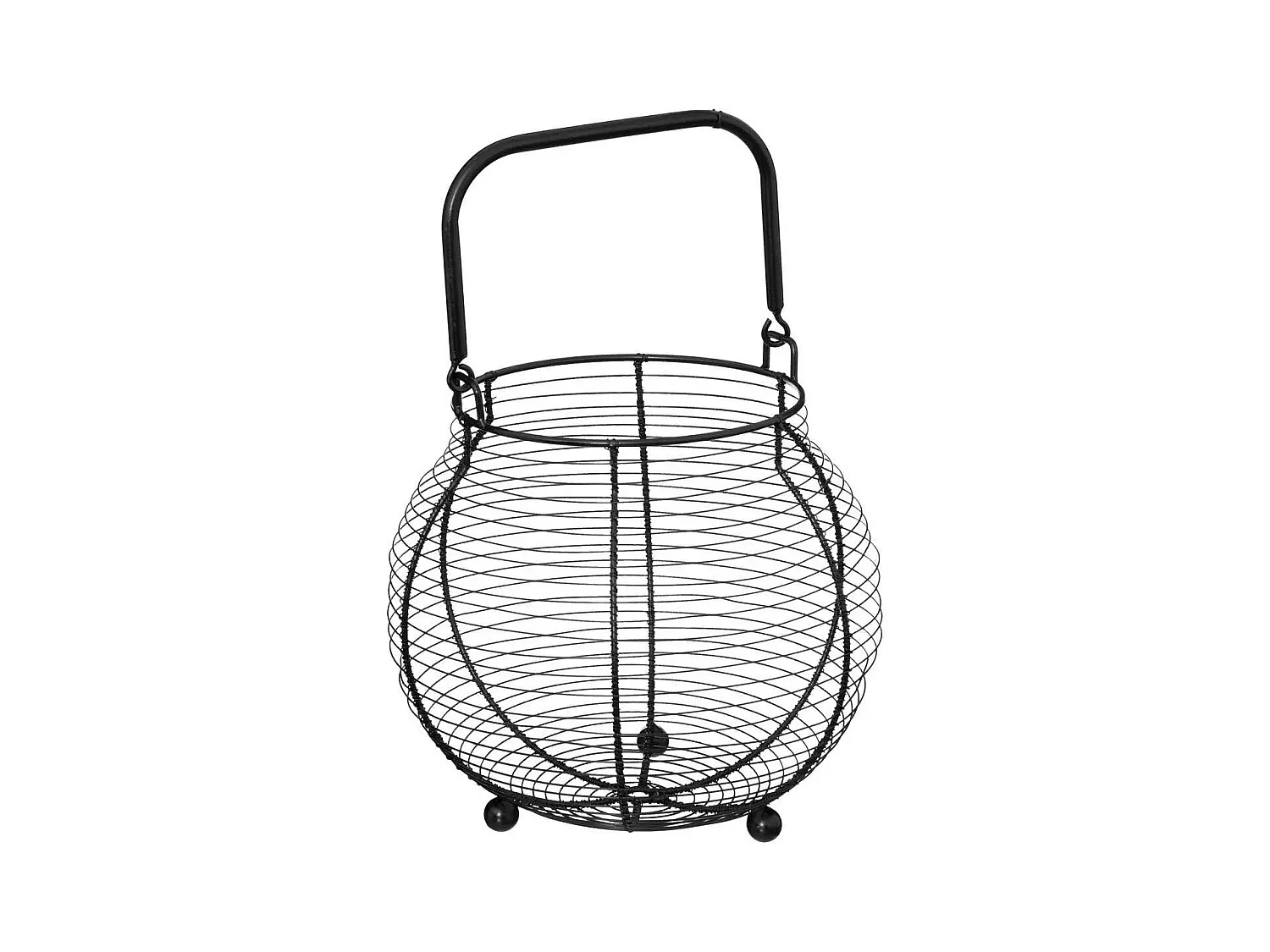 Panier de Rangement 55 Œufs "Métal" 23cm Noir