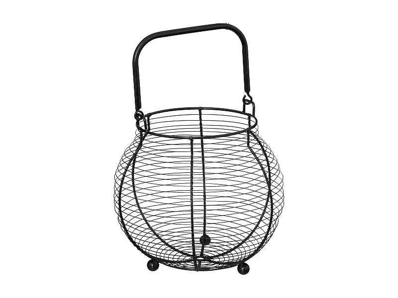 Panier de Rangement 55 Œufs "Métal" 23cm Noir