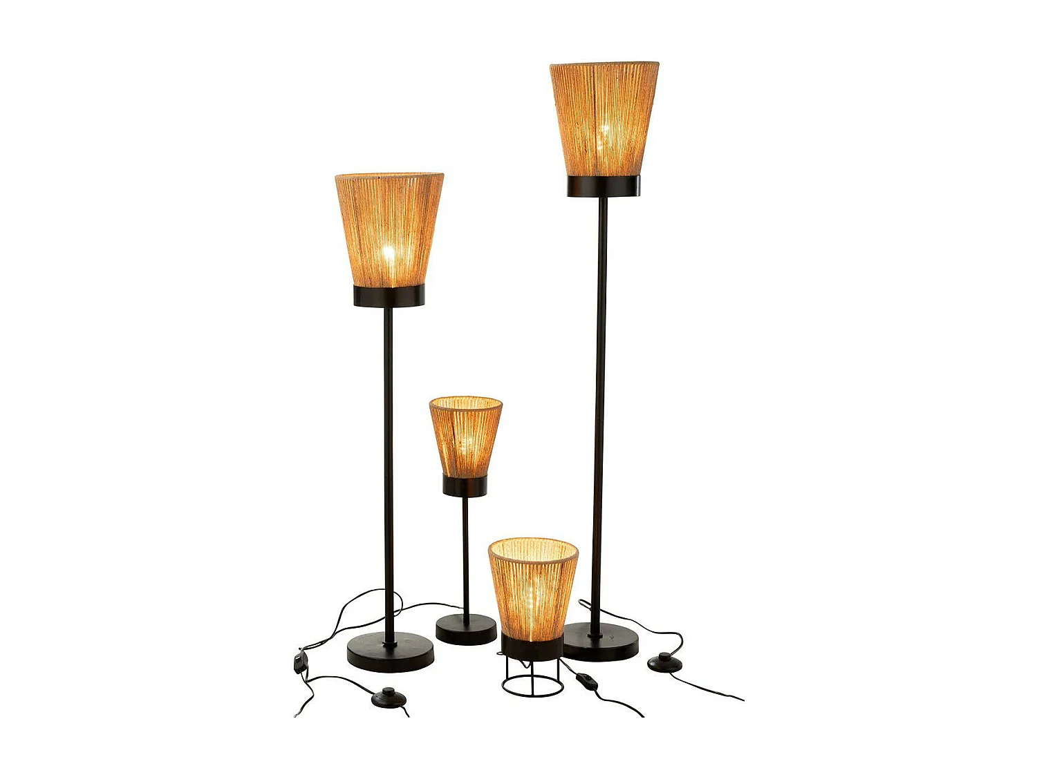 Lampadaire en Jute "Luna" 51cm Naturel