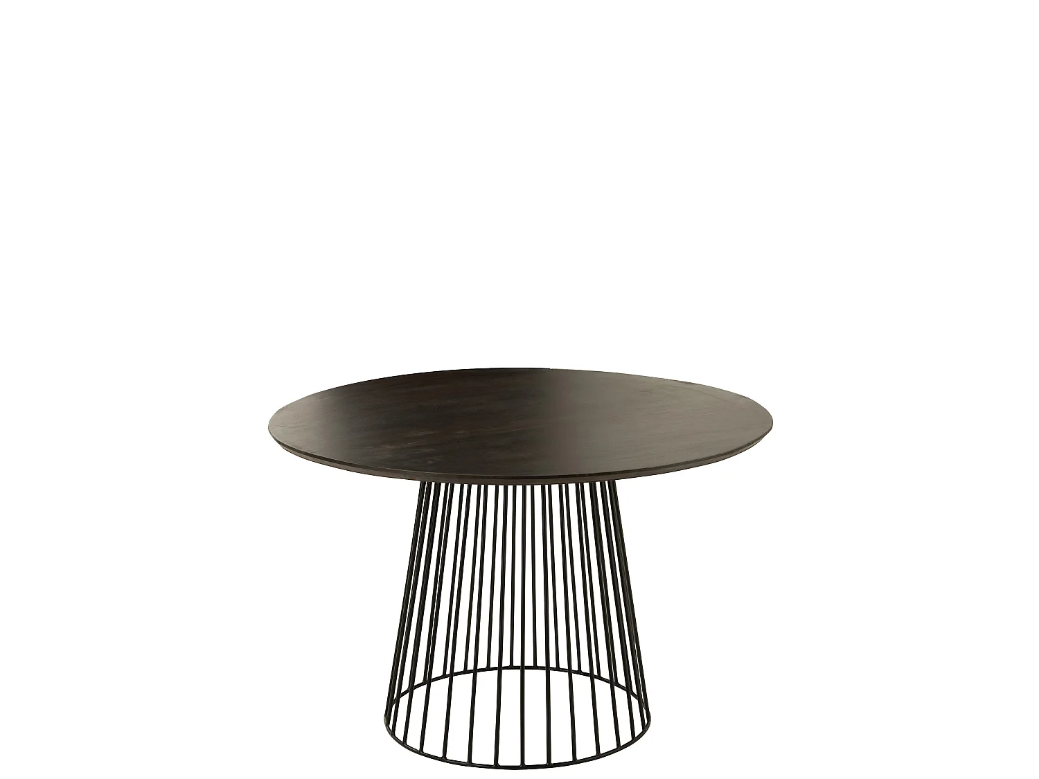 Table à Manger Ronde en Métal "Darren" 120cm Noir