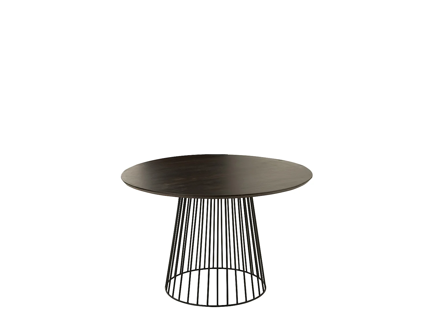 Table à Manger Ronde en Métal "Darren" 120cm Noir