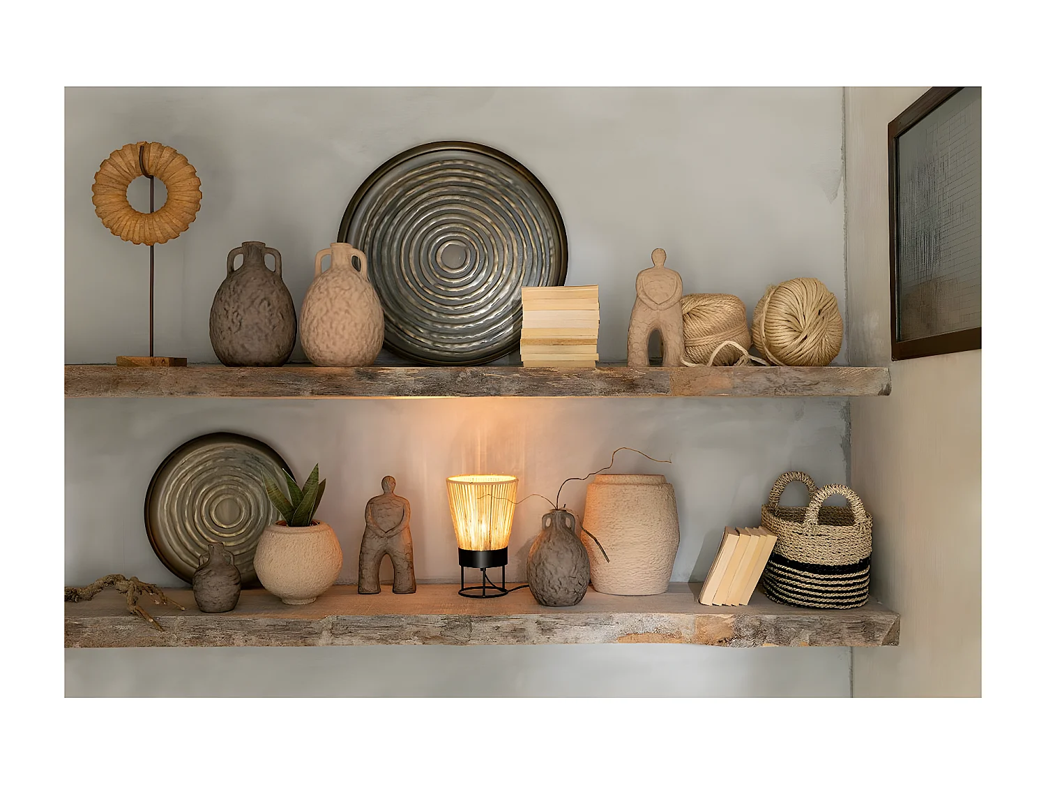 Plateau de Service en Métal "Antika" 40cm Bronze