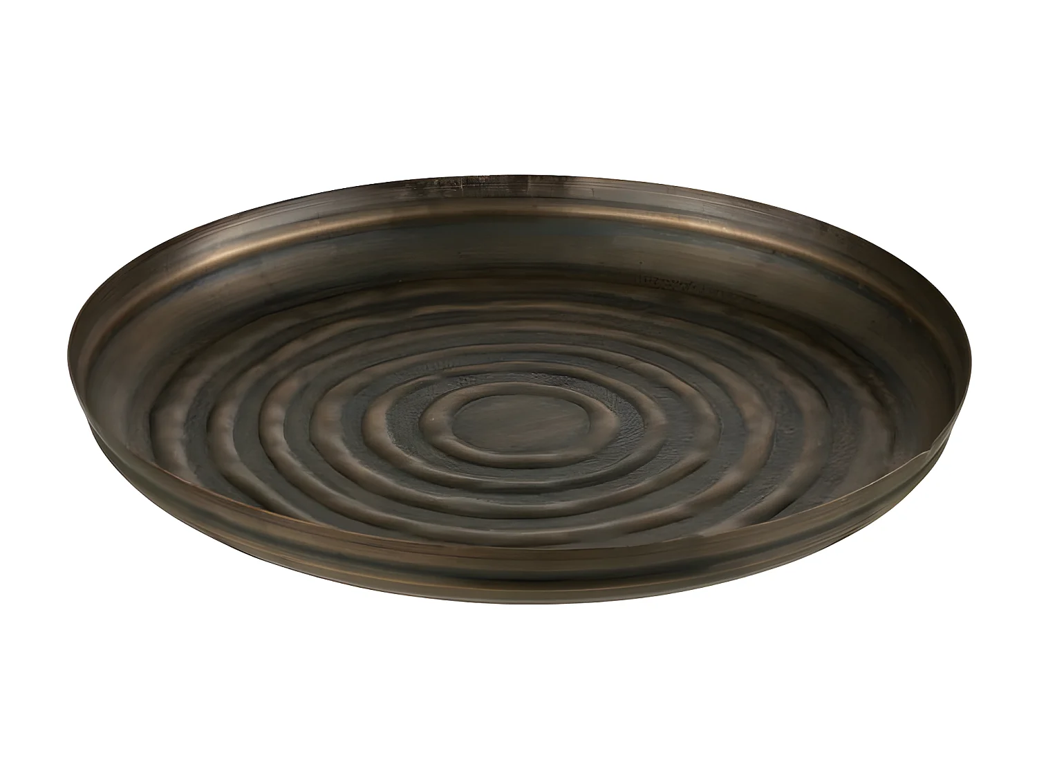 Plateau de Service en Métal "Antika" 40cm Bronze