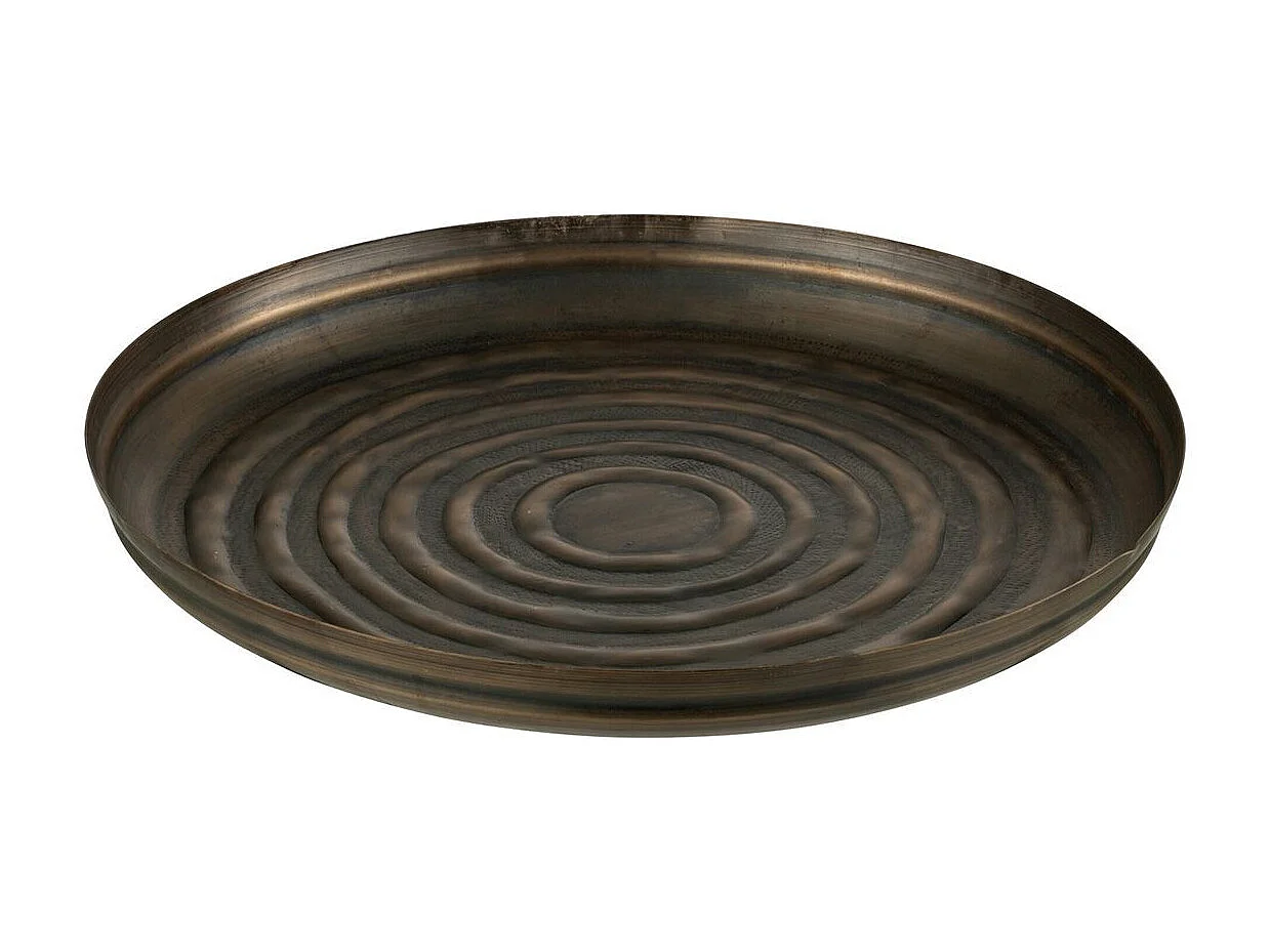 Plateau de Service en Métal "Antika" 40cm Bronze