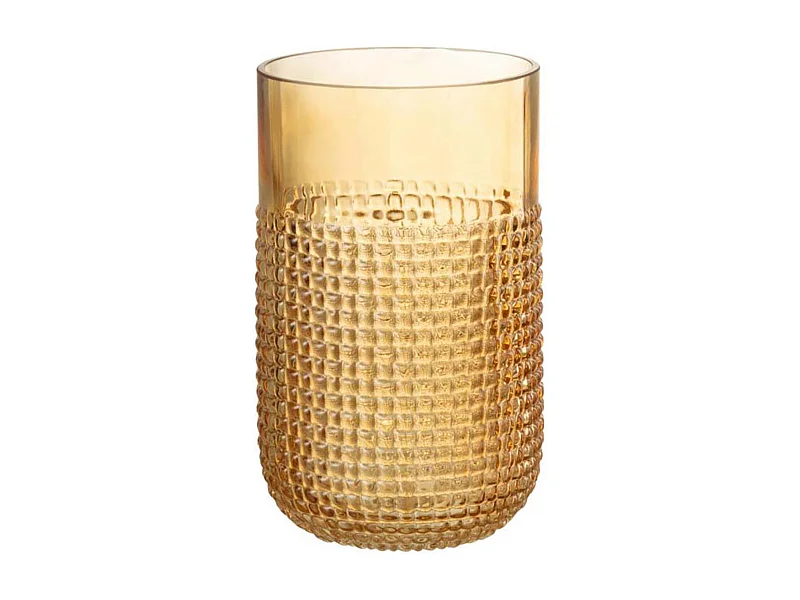 Vase Design en Verre "Motifa" 22cm Orange