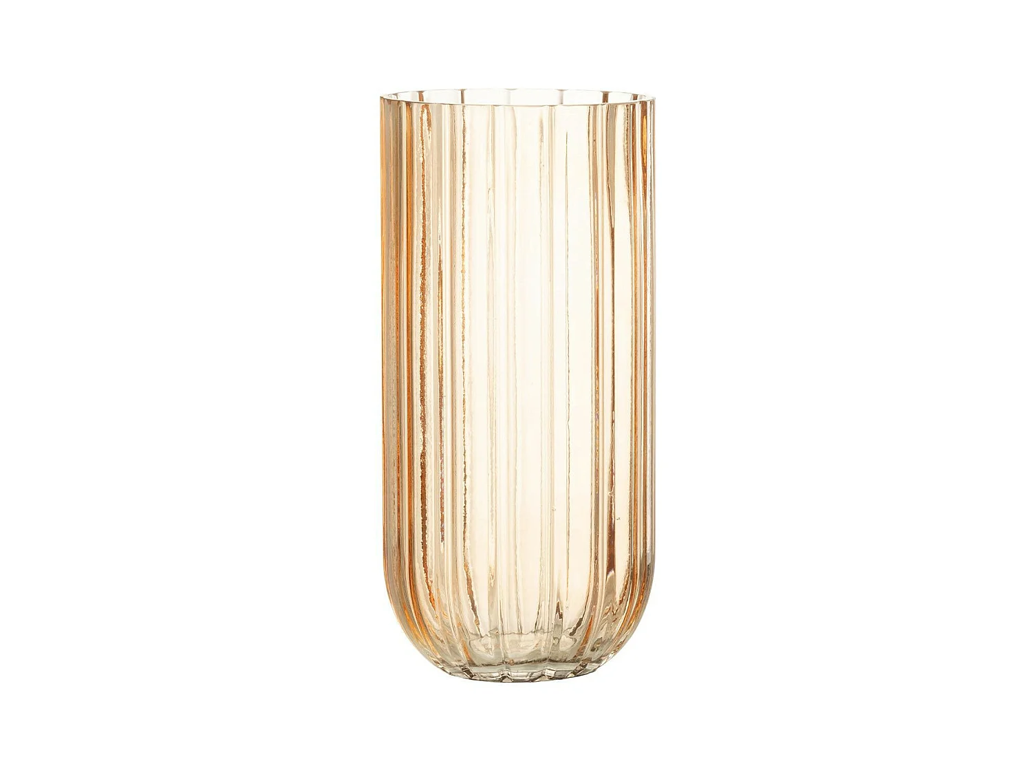 Vase Design en Verre "Yari" 25cm Pêche